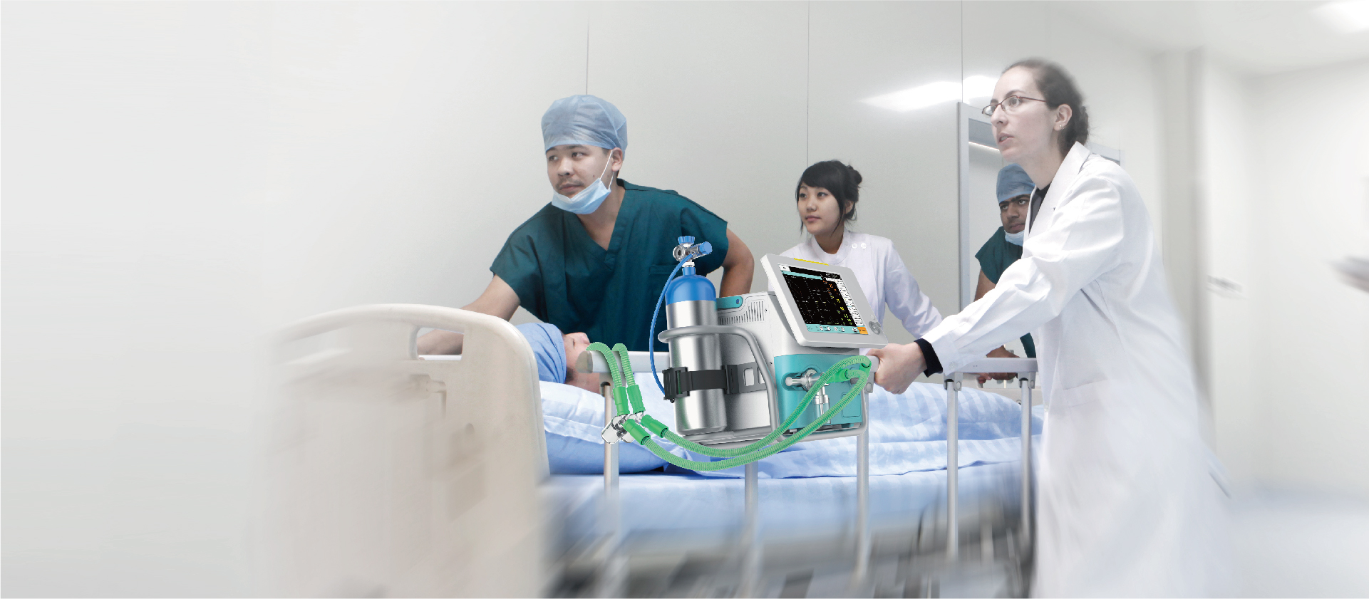 High mobility for<br> intra-hospital transport